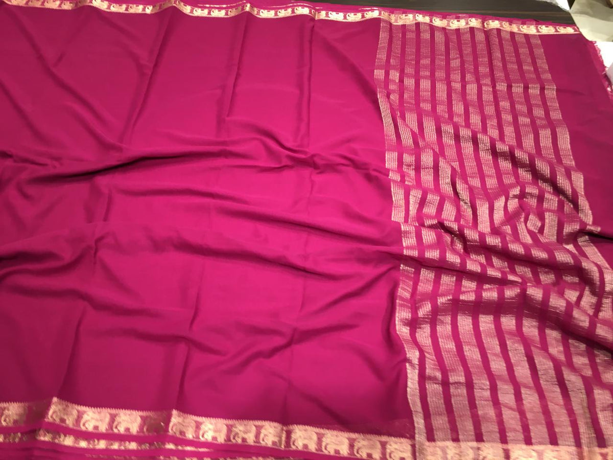 Semi Mysore Crape Silk
