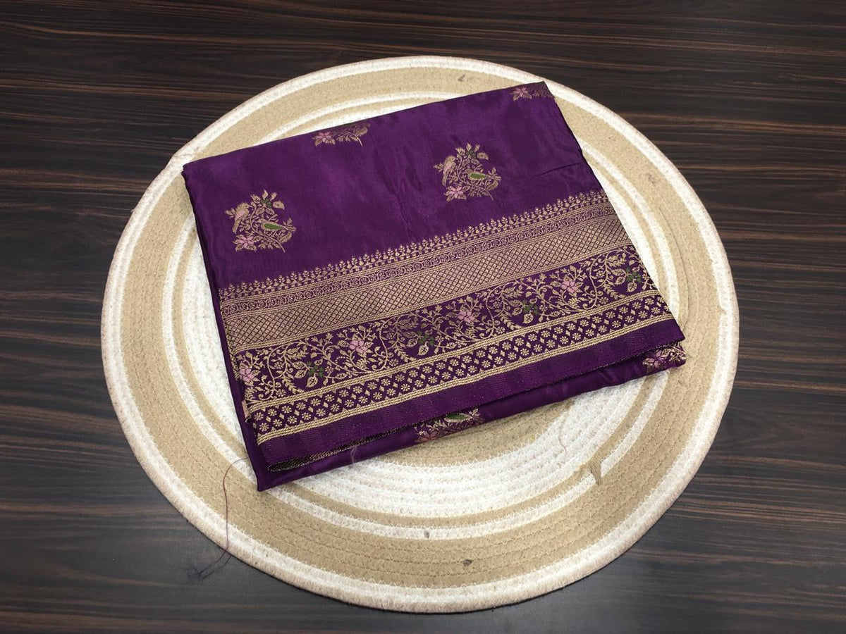 Satin Meena Crepe Saree