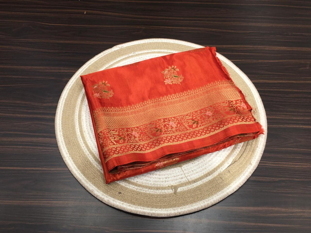 Satin Meena Crepe Saree