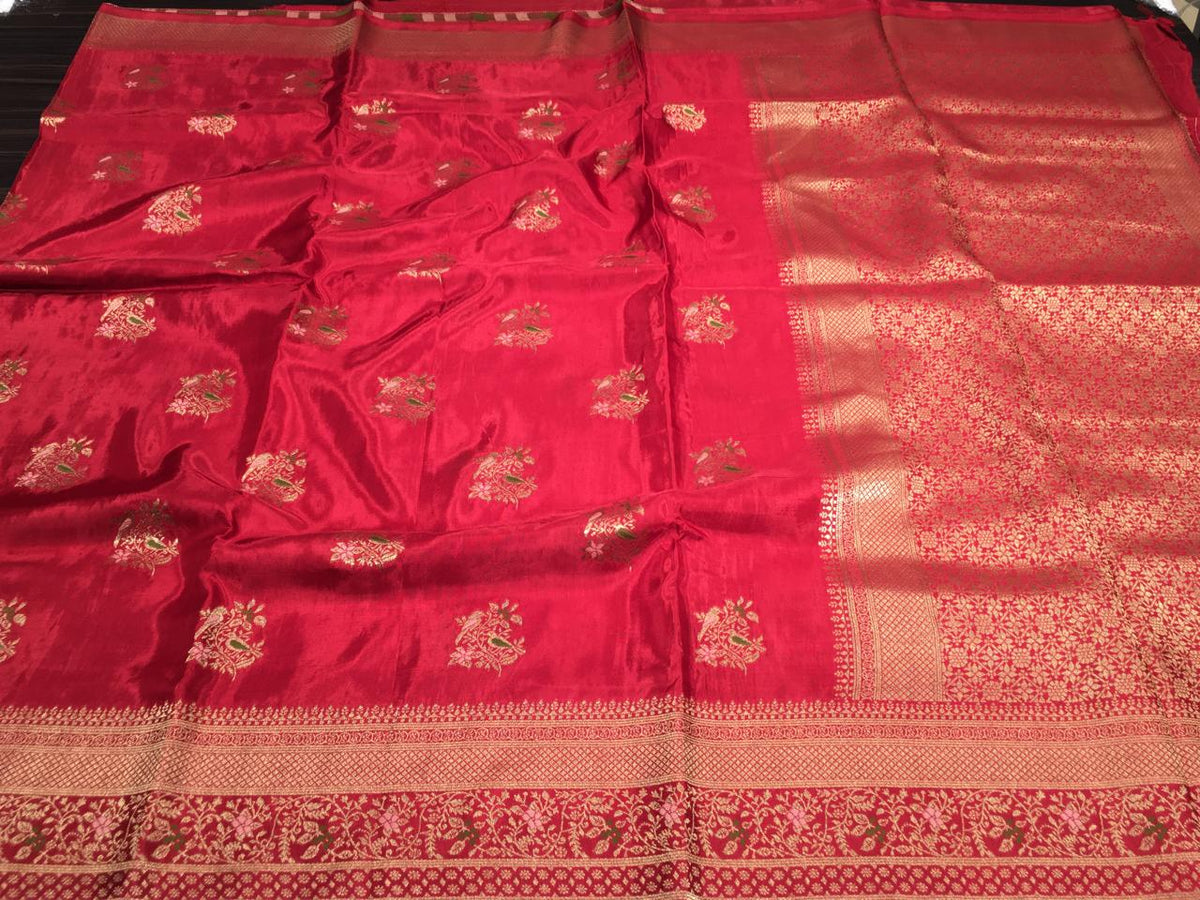Satin Meena Crepe Saree