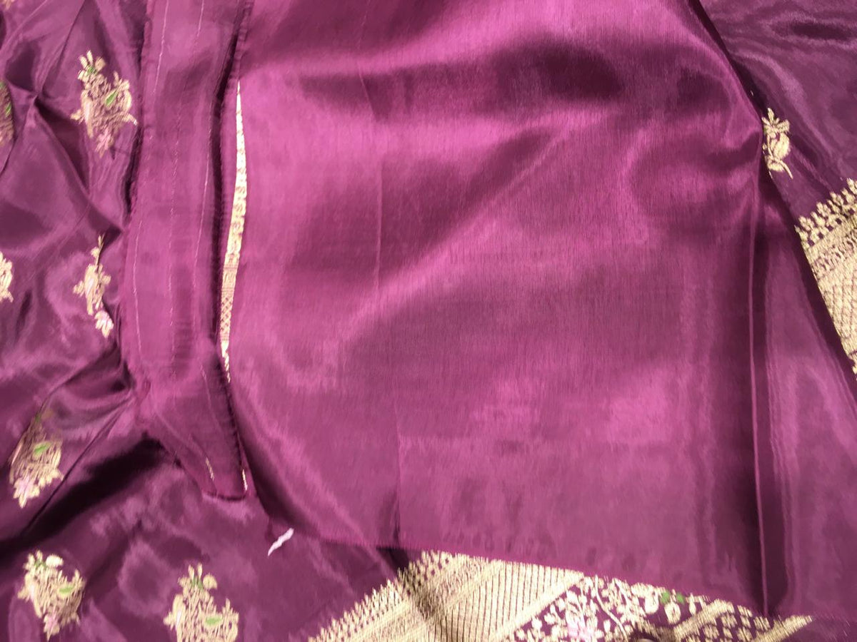 Satin Meena Crepe Saree