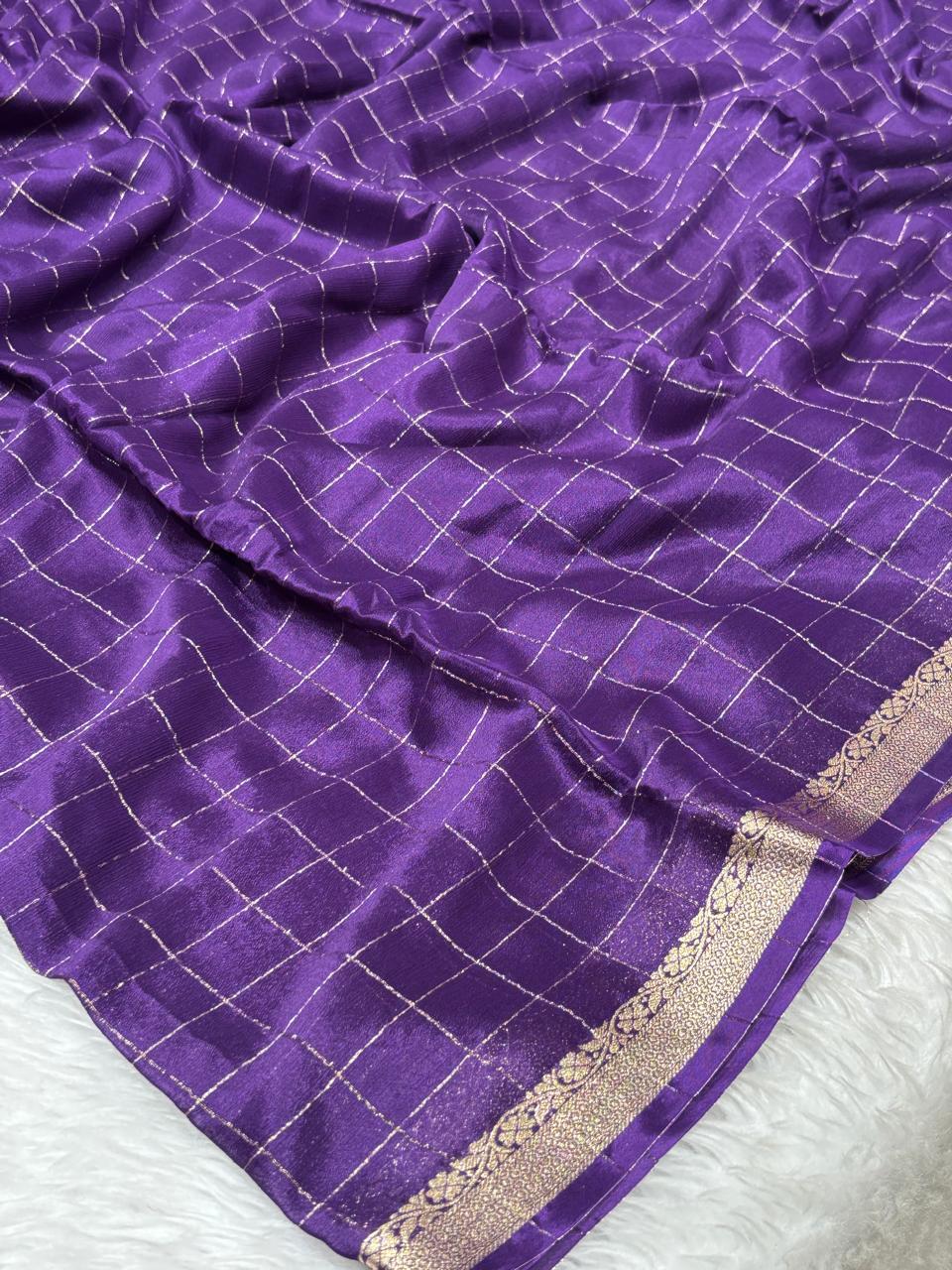 Wrinkle Chiffon Saree