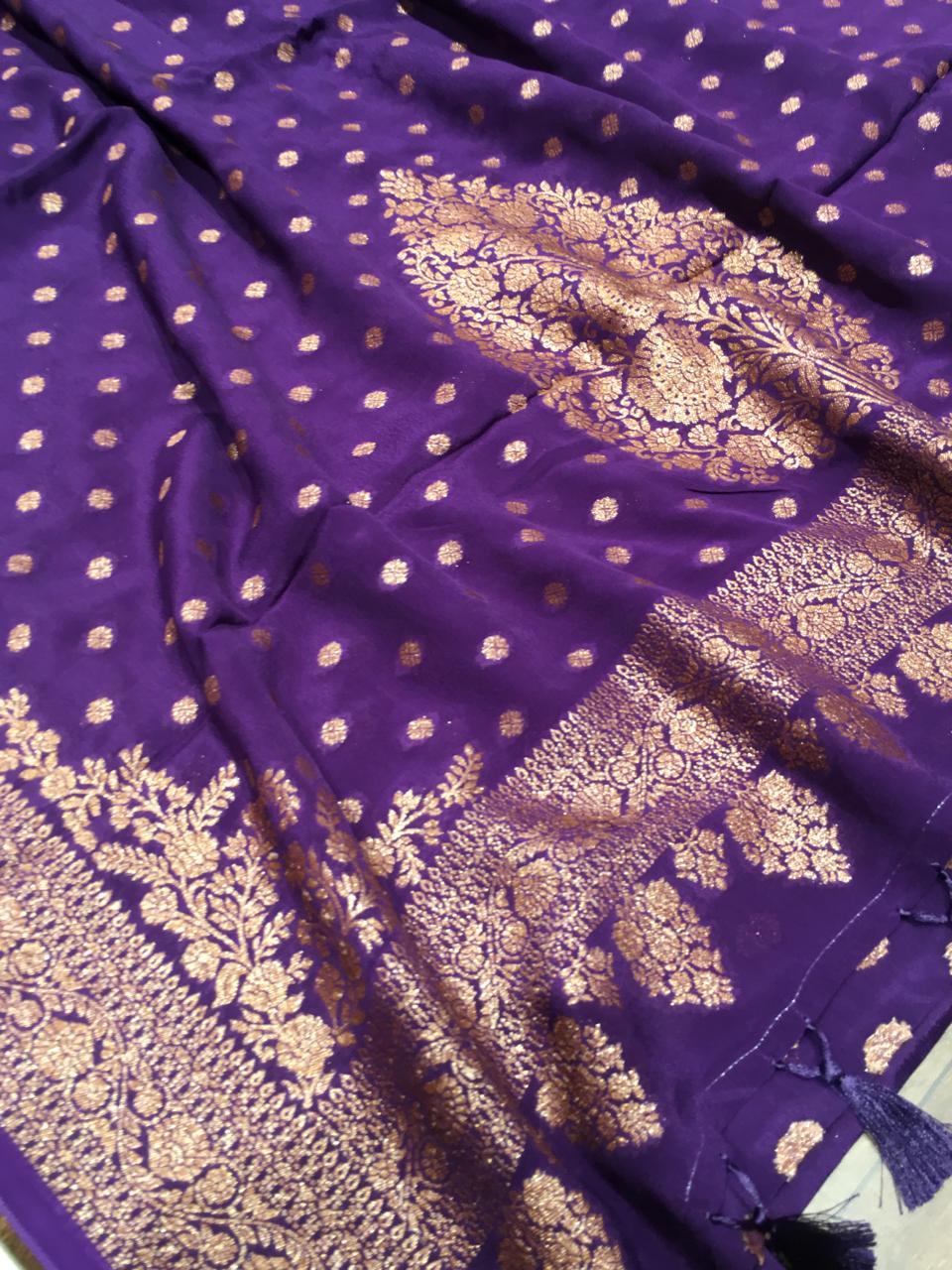 Crape Banarasi Saree